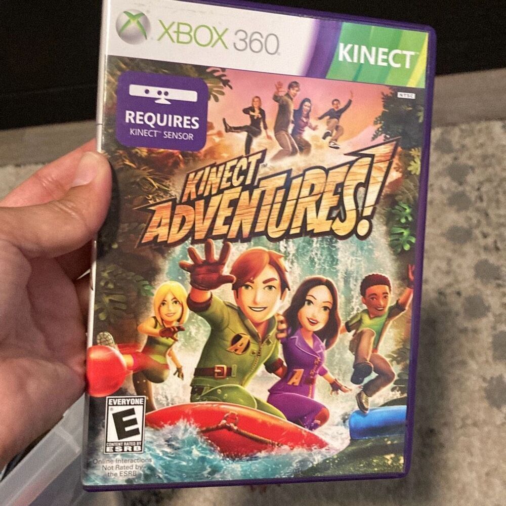 Kinect Adventures Xbox 360 Game w/ Case & Disc – Family Fun Motion Game
